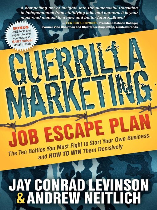 Title details for Guerrilla Marketing Job Escape Plan by Jay Conrad Levinson - Available